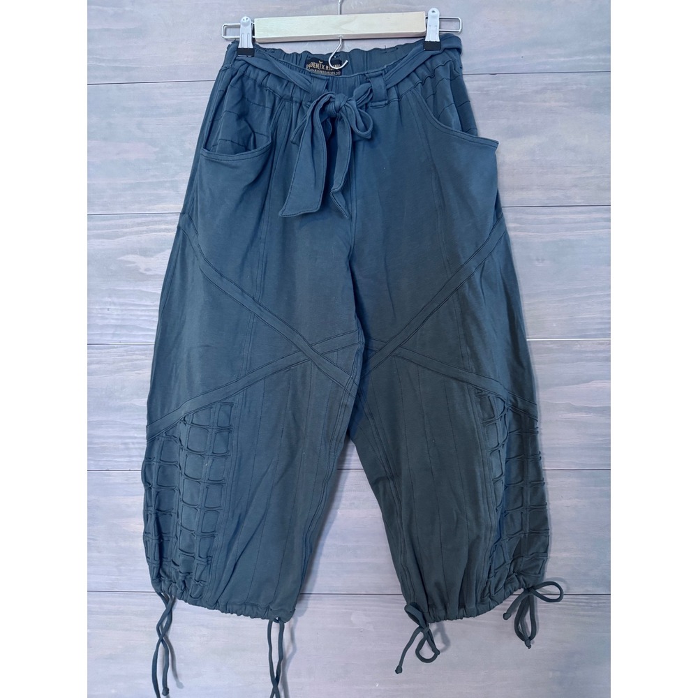 Phoenix Rising Artists Yoga Britches Pants Size‎ Small Green Boho